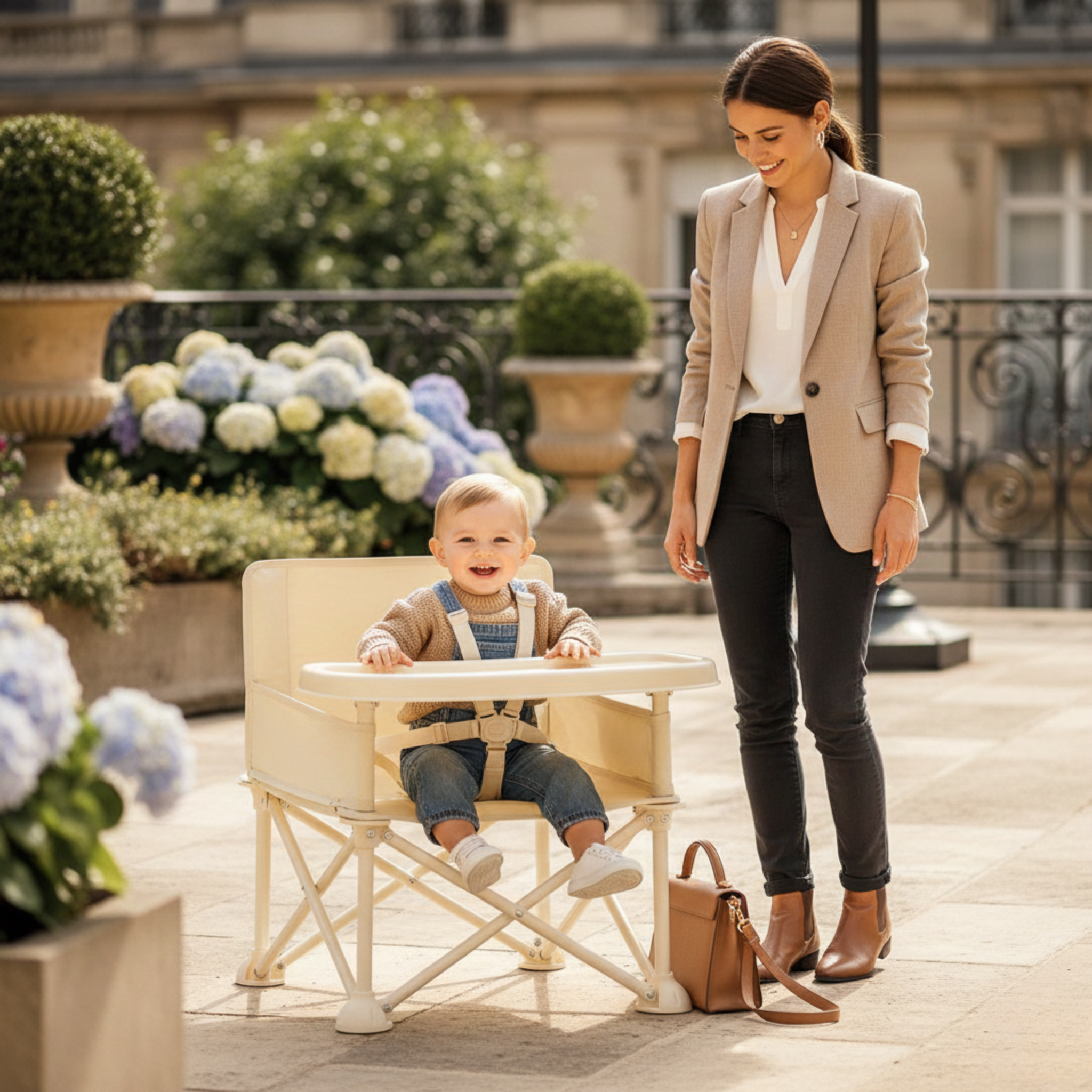 chaise bébé nomade, portable et pliable