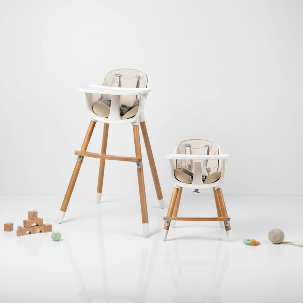 chaise haute bébé 2 en 1 de 6 mois à 3 ans