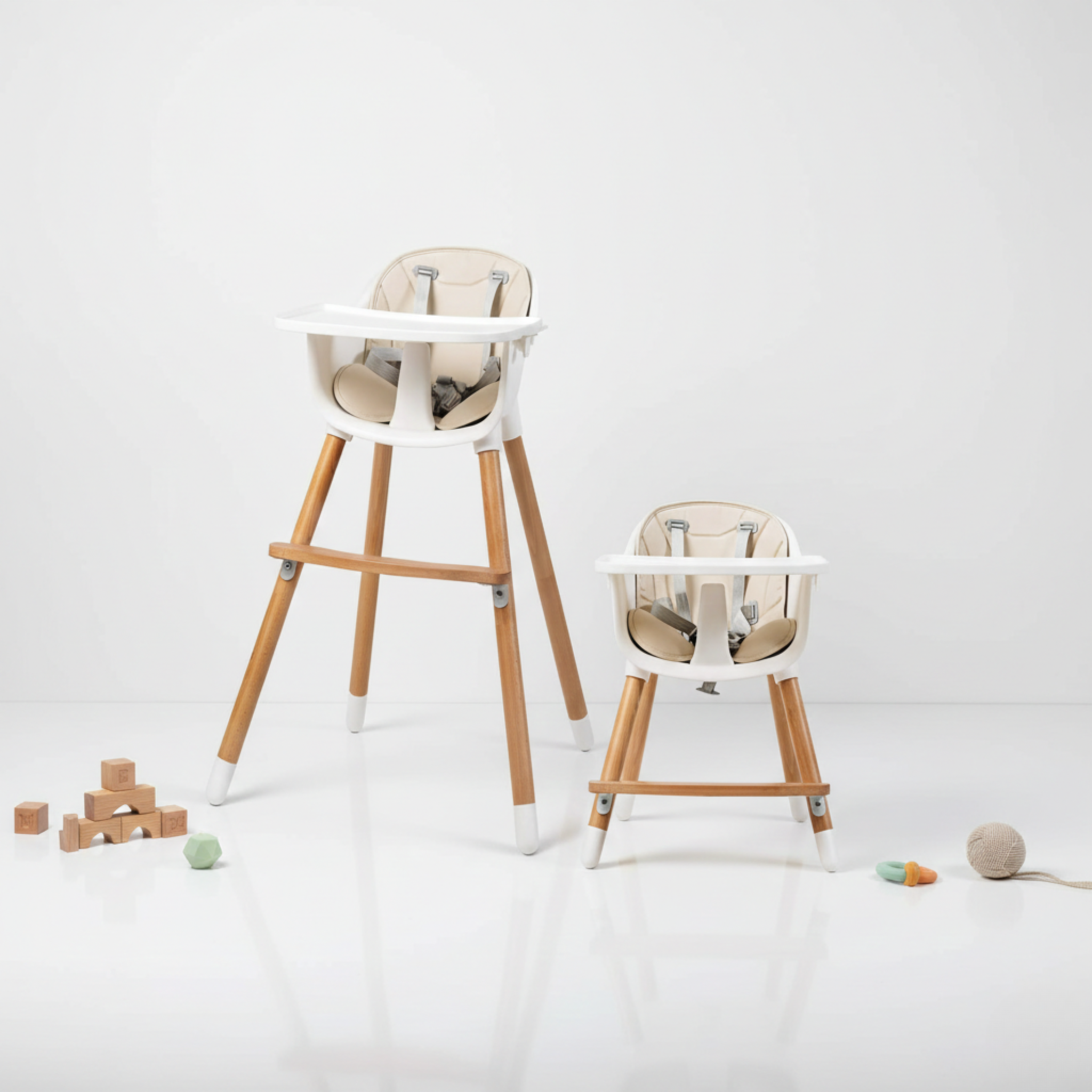 chaise haute bébé 2 en 1 de 6 mois à 3 ans