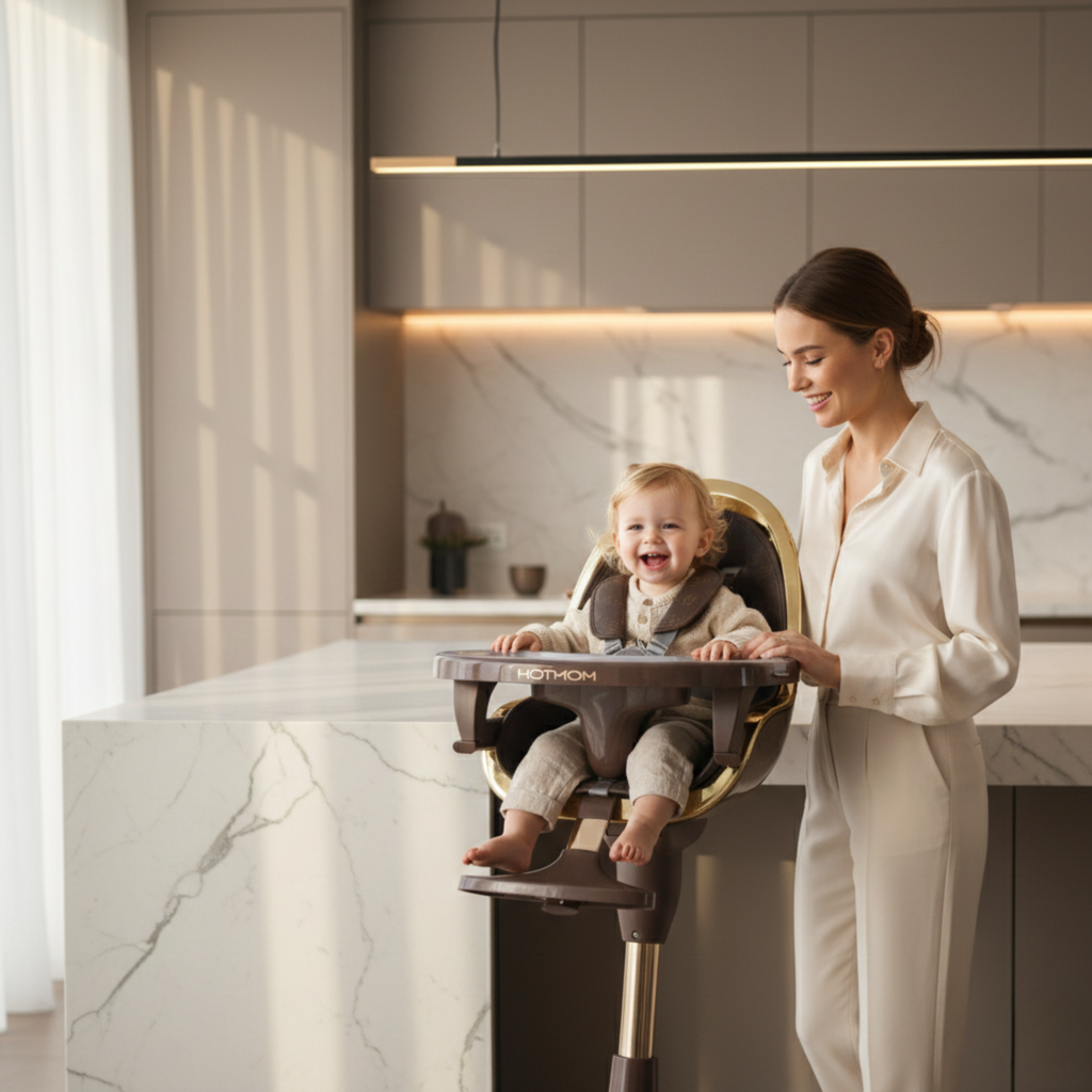 chaise haute bébé de luxe