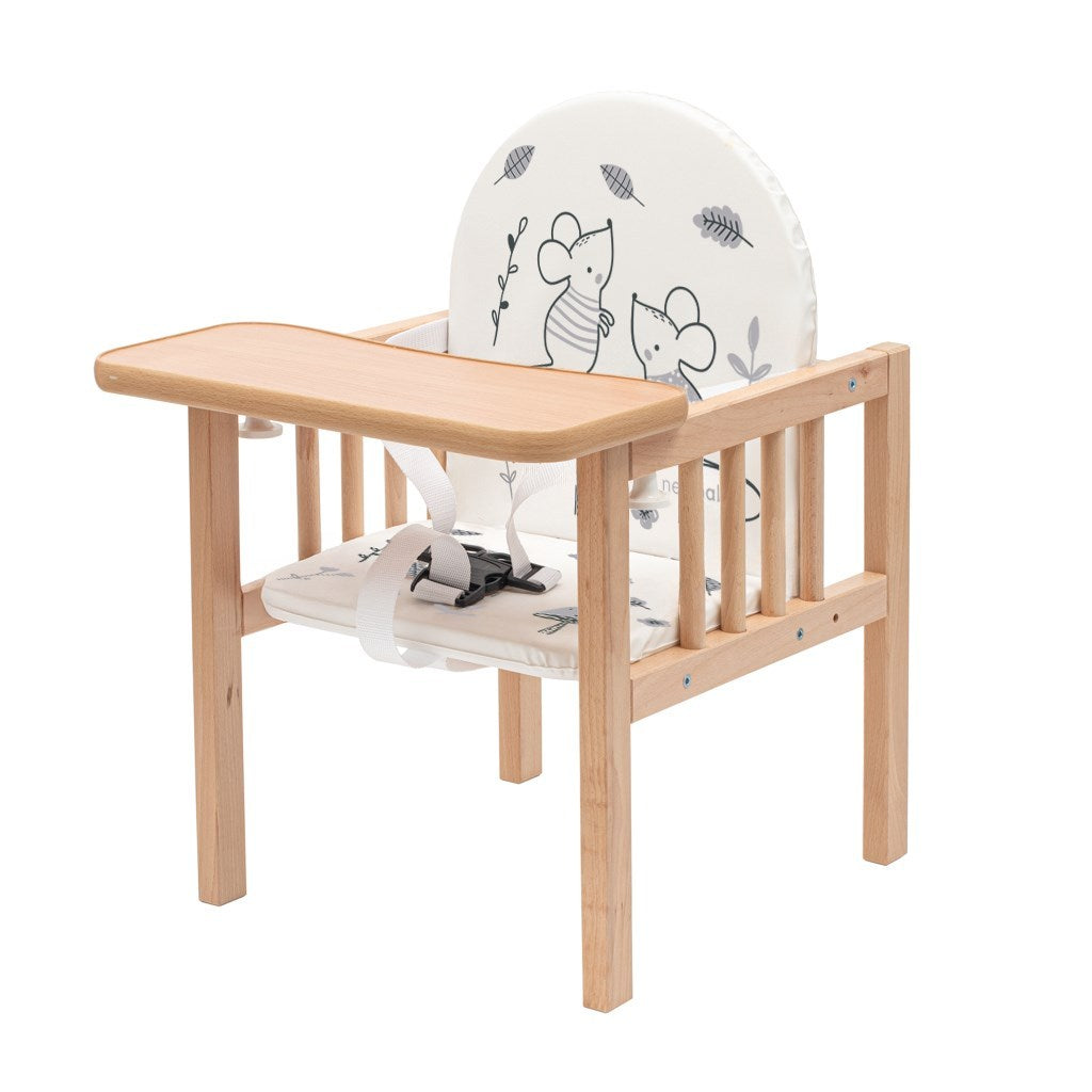 chaise haute bébé en bois évolutive avec table intégrée 6 à 36 mois
