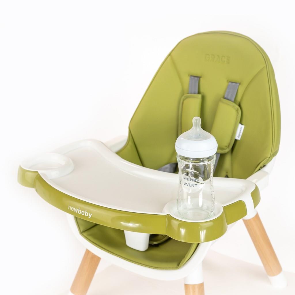 chaise haute bébé évolutive pieds en bois 3 en 1