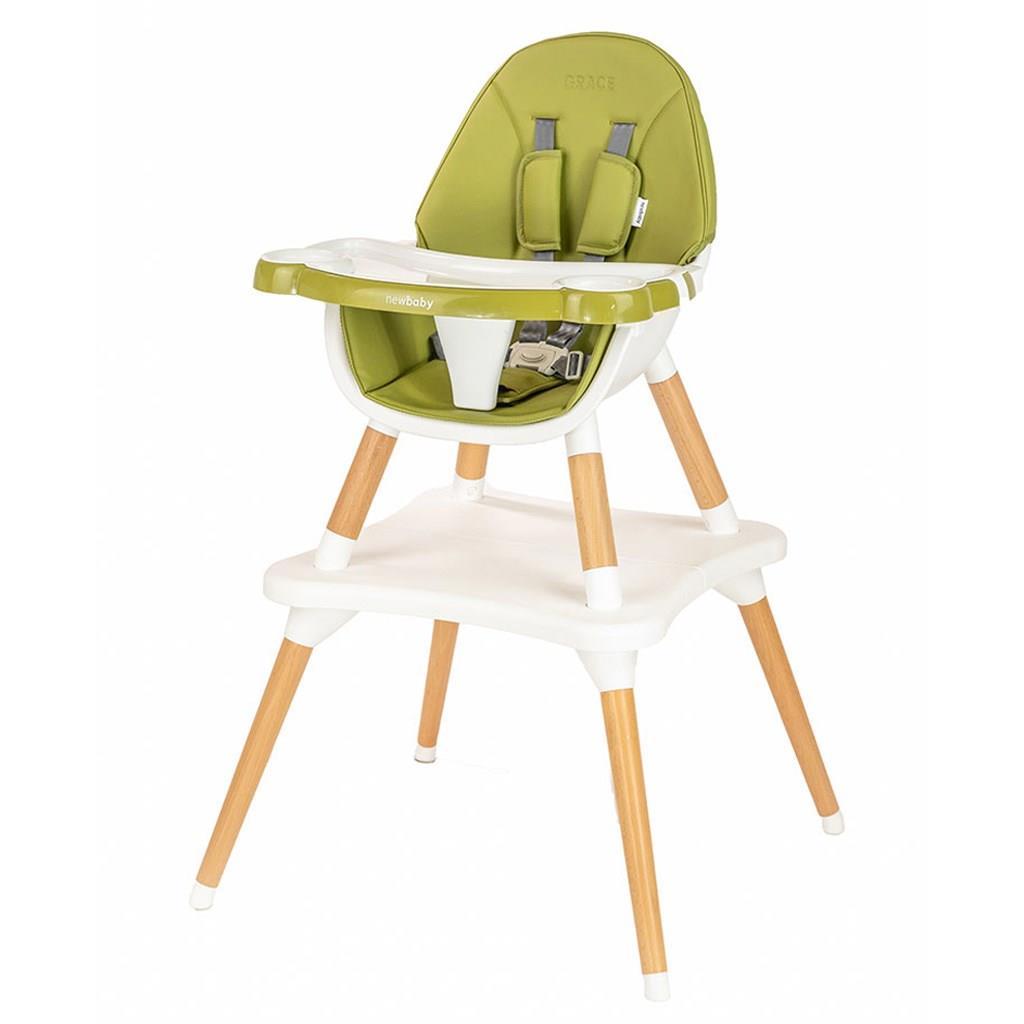 chaise haute bébé évolutive pieds en bois 3 en 1
