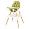 chaise haute bébé évolutive pieds en bois 3 en 1