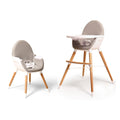 chaise haute bébé évolutive 2 hauteurs avec plateau amovible réglable et harnais 5 Points